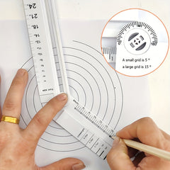 Geometric Drawing Ruler Multifunctional Line Circular Template