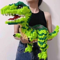 Dinosaur 3D Puzzle Building Blocks Set - DIY Model Kit for Ages