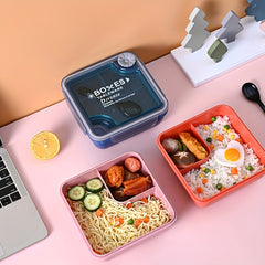 Square Lunch Box Inner Bladder Bento Box Leakproof PP Food Container