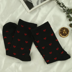 Heart Print Socks Mid Tube Women's Stockings