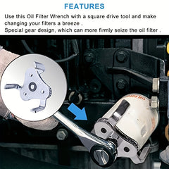 Car Filter Wrench 3-claw Grid Cartridge Removal Tool