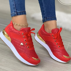 Women's Quilted Low Top Sneakers Outdoor Non Slip Shoes