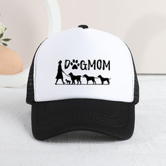 Kids Mesh Sunshade Dog Mom Baseball Cap