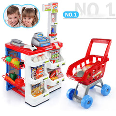 Goujiajia Supermarket Cart Toy Set for Kids