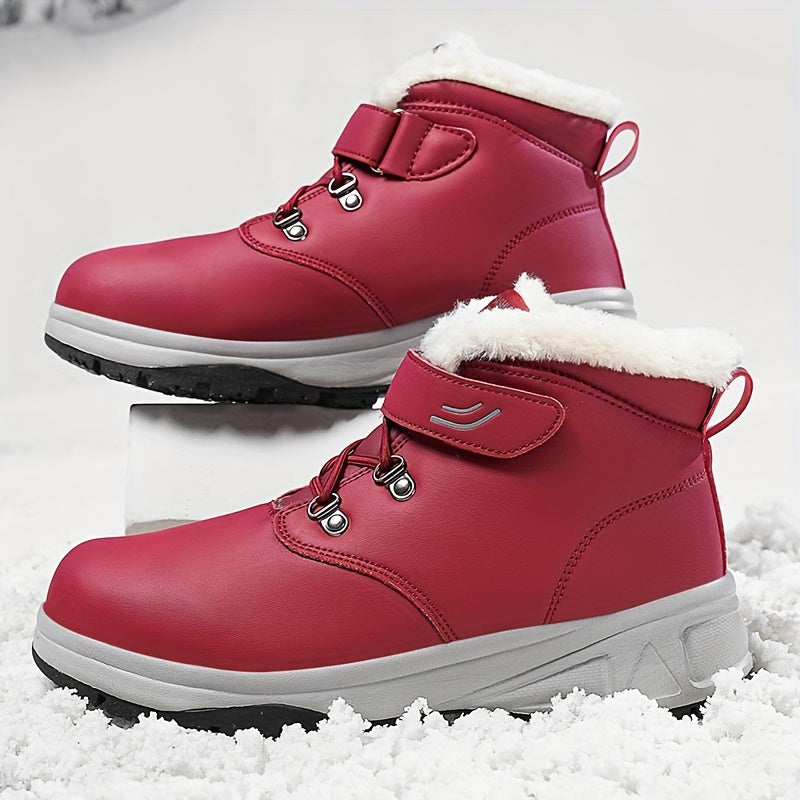 Plush Lined Snow Boots, Warm Winter Shoes
