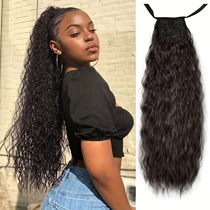 Long Wavy Drawstring Ponytail Extensions