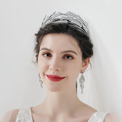 Golden Leaf Vintage Headband for Bridal Women with Rhinestone Accent