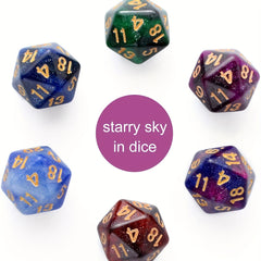 7 Starry Two-Faceted Dice Set