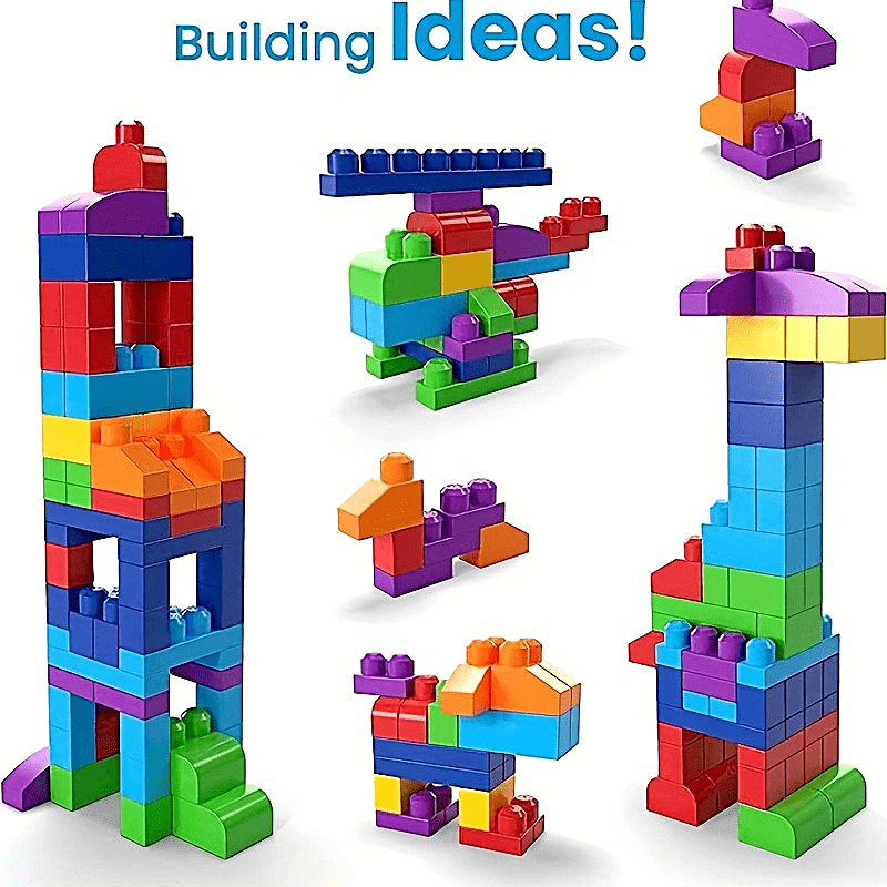 Large Particle Soft Rubber Building Blocks for Infants