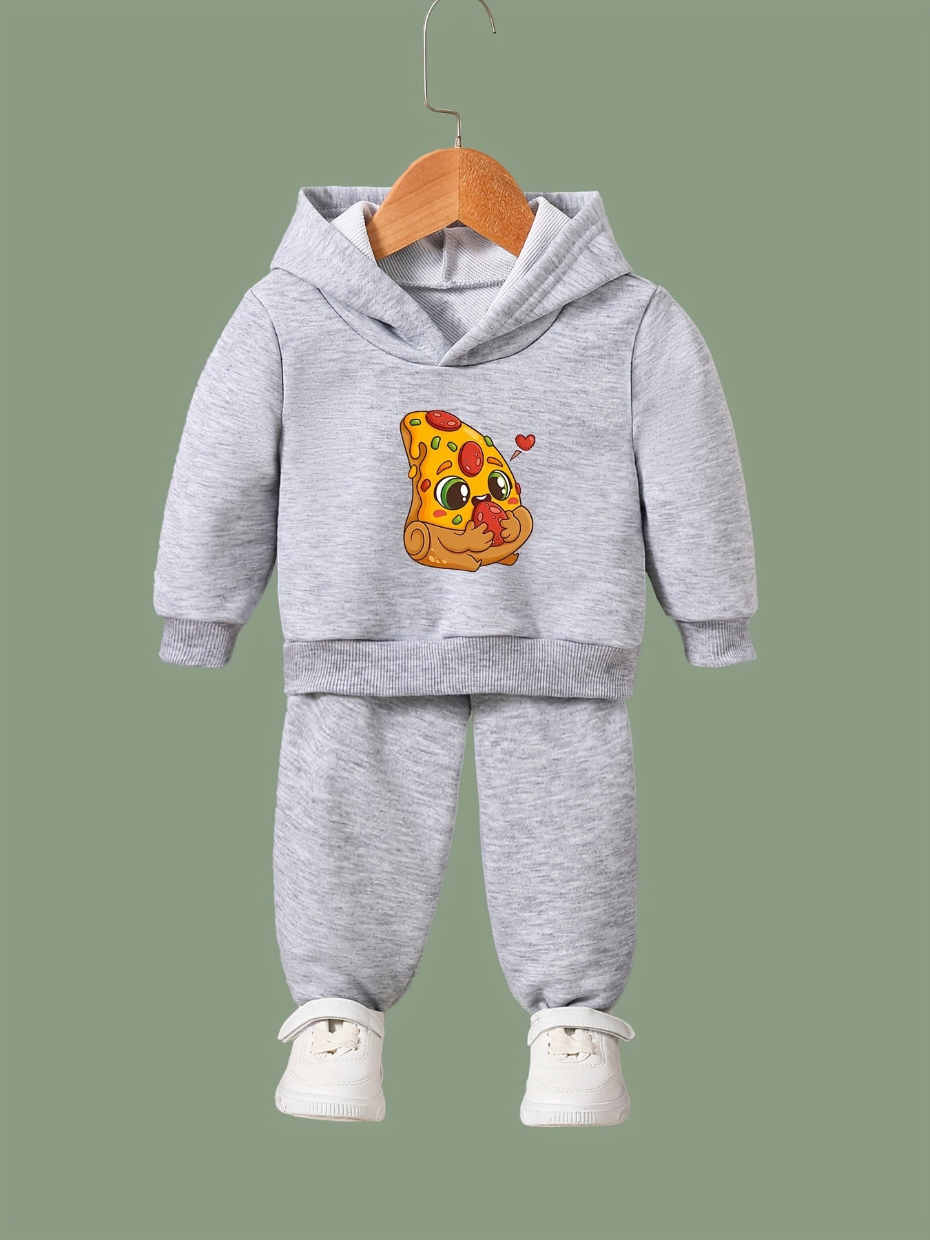 Pizza Pattern 2pcs Activewear Sets for Girls