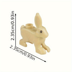 4pcs Rabbit Shaped Building Blocks Set, Animal Farm Theme for Kids 6-8 Years