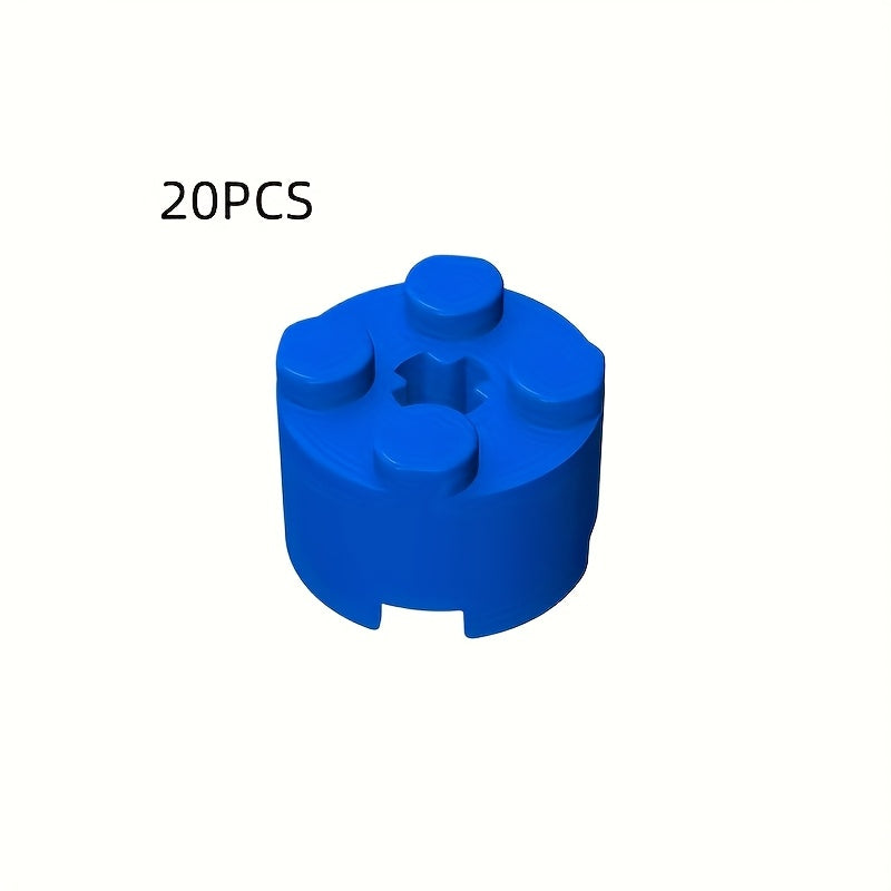 20pcs 2x2 Cross Cylinder Brick Tech Building Blocks DIY Toy Parts