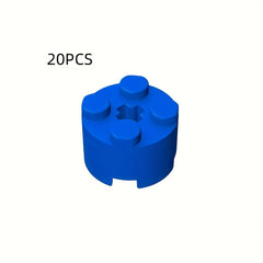 20pcs 2x2 Cross Cylinder Brick Tech Building Blocks DIY Toy Parts