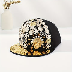 Rivet Head Pentagram Snapback Hat Hip Hop Adjustable Baseball Cap Unisex