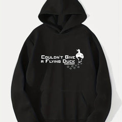 Duck Print Hoodie Men's Casual Graphic Pullover Hooded Sweatshirt