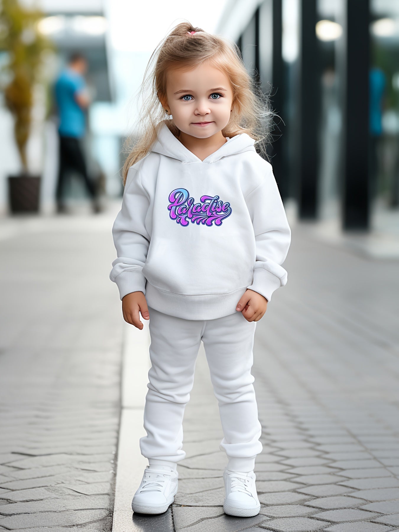 OERYUI Girls Boys Letter Print Hoodies Pants Set Spring Fall Sports Christmas