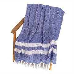 Cotton Woven Beach Towel Soft Bath Sheet Quick Dry 100x180cm