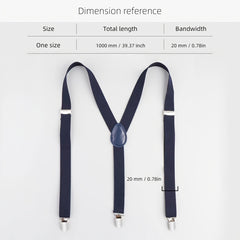 Adjustable 1" Wide Y Shape Suspenders for Men