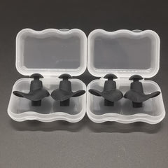 Silicone Spiral Earplugs with Storge Box for Swimming - 2 Pairs