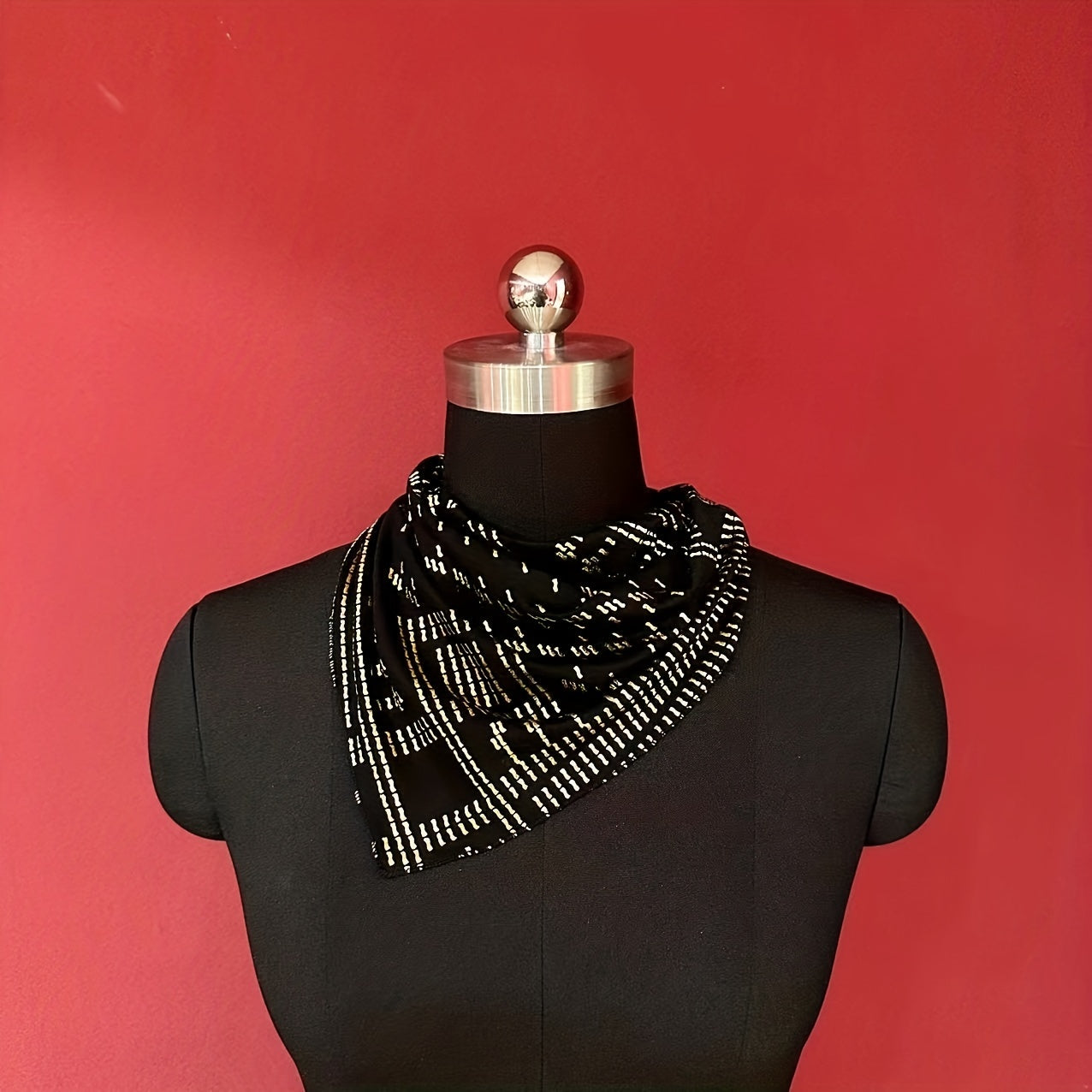 Vintage Hot Stamping Triangle Scarf Clothing Scarf Belt Tie