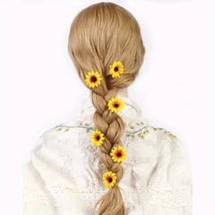 10pcs Baby Girls Daisy Hair Clips Princess Decorative Accessories