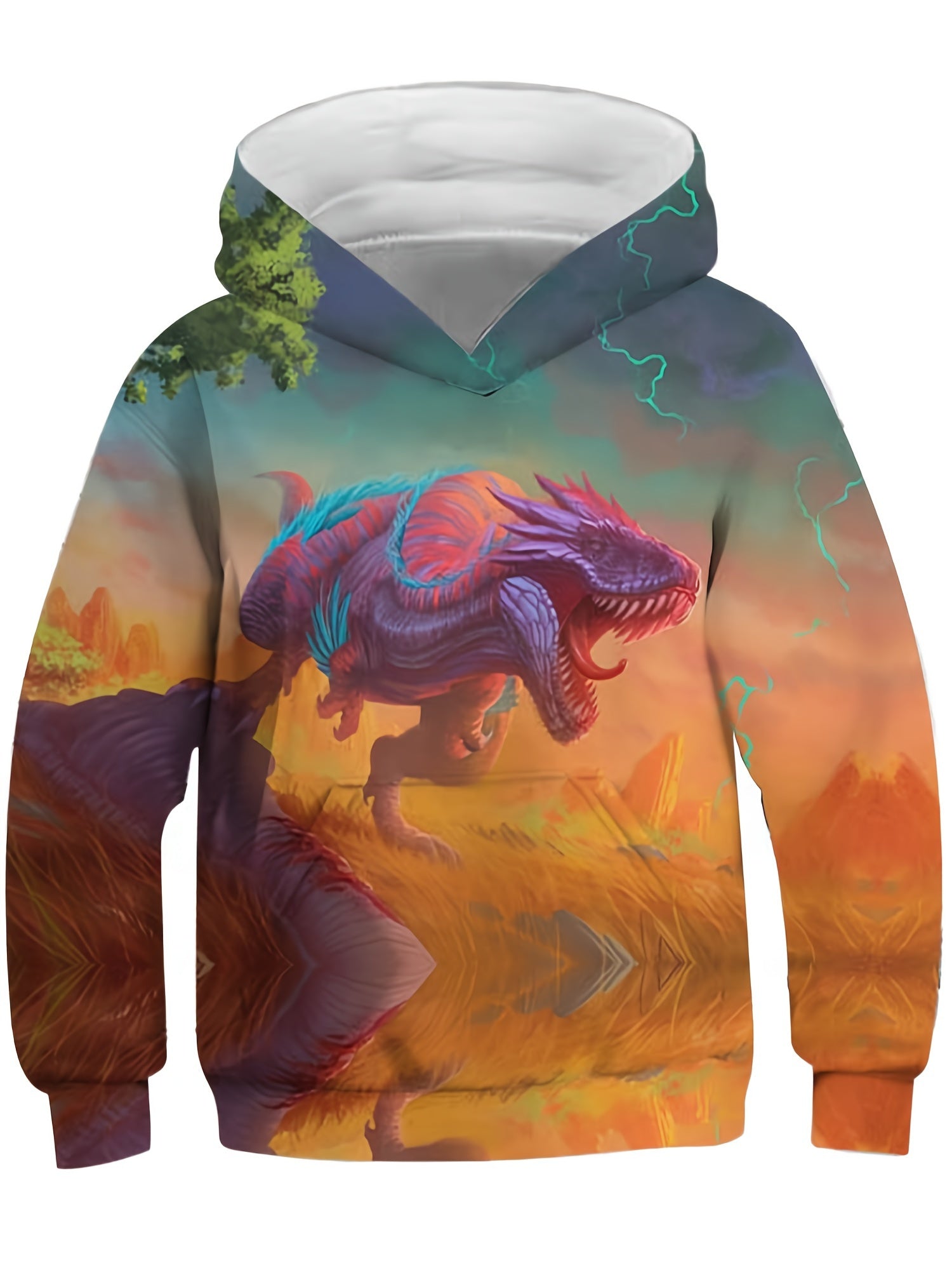 Kids' 3D Sharp Print Hooded Sweatshirt