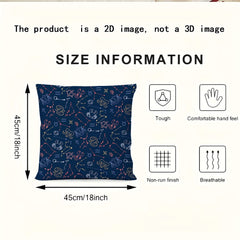 4pcs Zodiac Anime Flannel Throw Pillow Covers Decorative Pillowcase