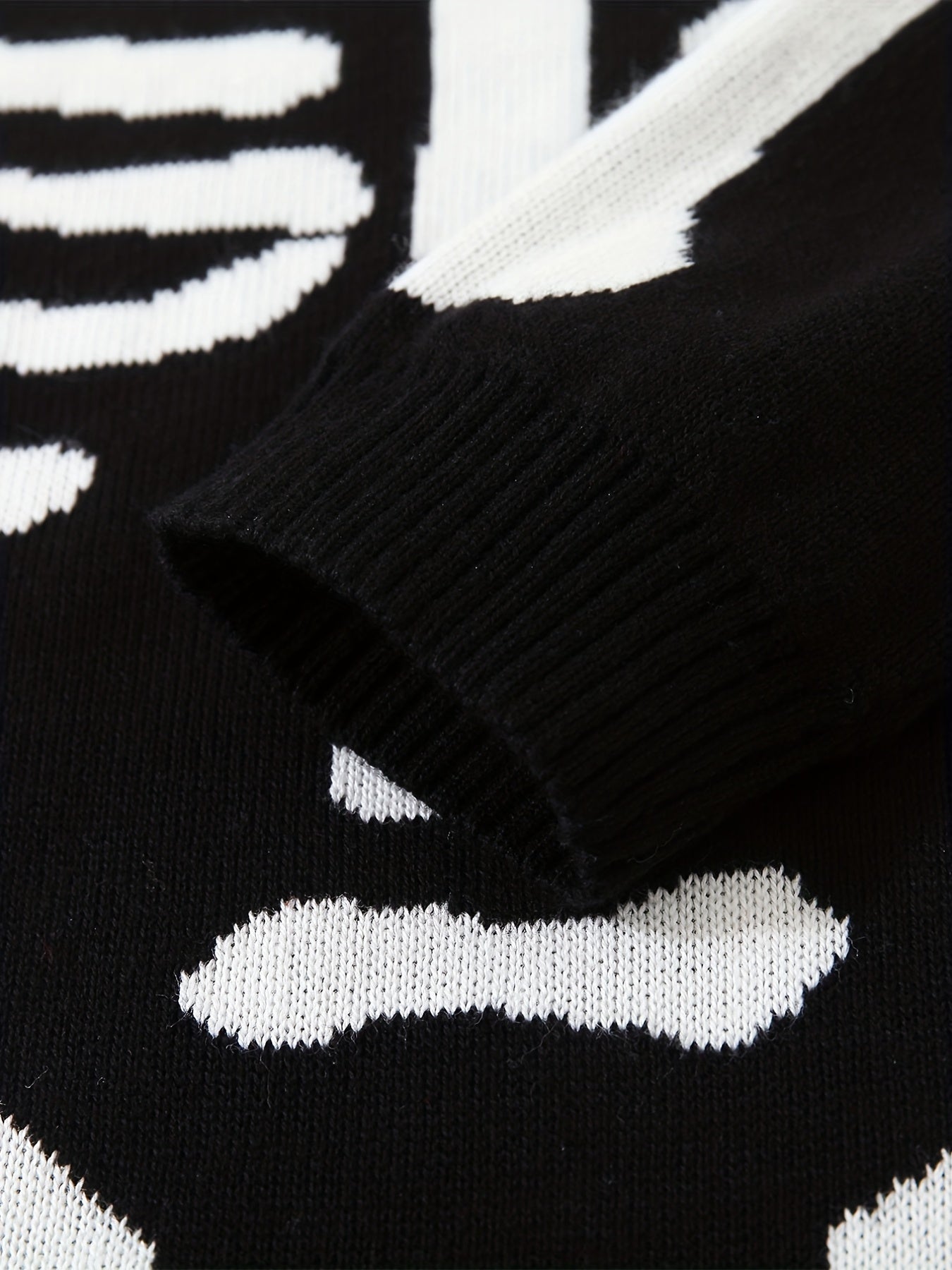 Skull Graphic Baby Jumpsuit Halloween Sweater Cosplay