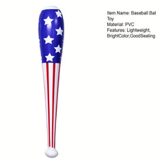 Inflatable Baseball Bat with American Flag, 33-46 Inch, Patriotic Fun