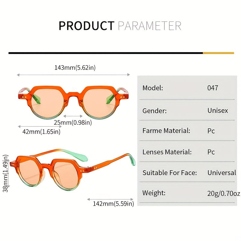 Retro Round Frame Sunglasses for Party