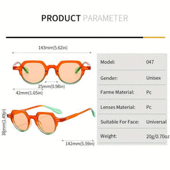 Retro Round Frame Sunglasses for Party