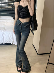 High Waist Flare Jeans Retro Bell Bottom Jeans