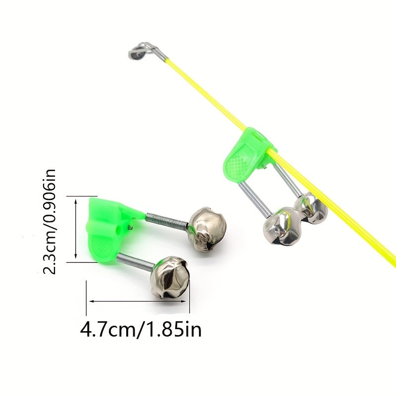 10pcs Anti Fall Fishing Bell Clamp Double Ring Bite Alarm Fishing Accessories