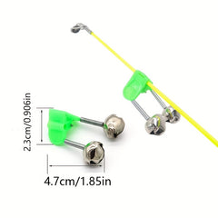 10pcs Anti Fall Fishing Bell Clamp Double Ring Bite Alarm Fishing Accessories