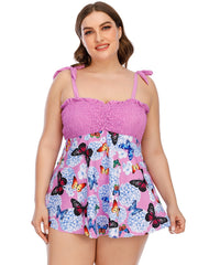 Butterfly Print Swimsuit Set S