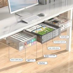 Adhesive Under Desk Drawer Large Desk Storage Box