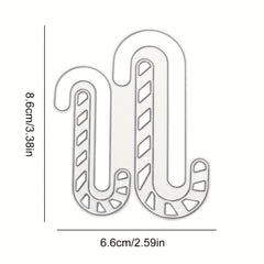 Christmas Metal Cutting Dies Candy Cane Die Cuts Embossing Stencil