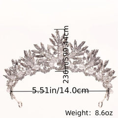 Vintage Baroque Bridal Crown Tiara Headpiece Jewelry