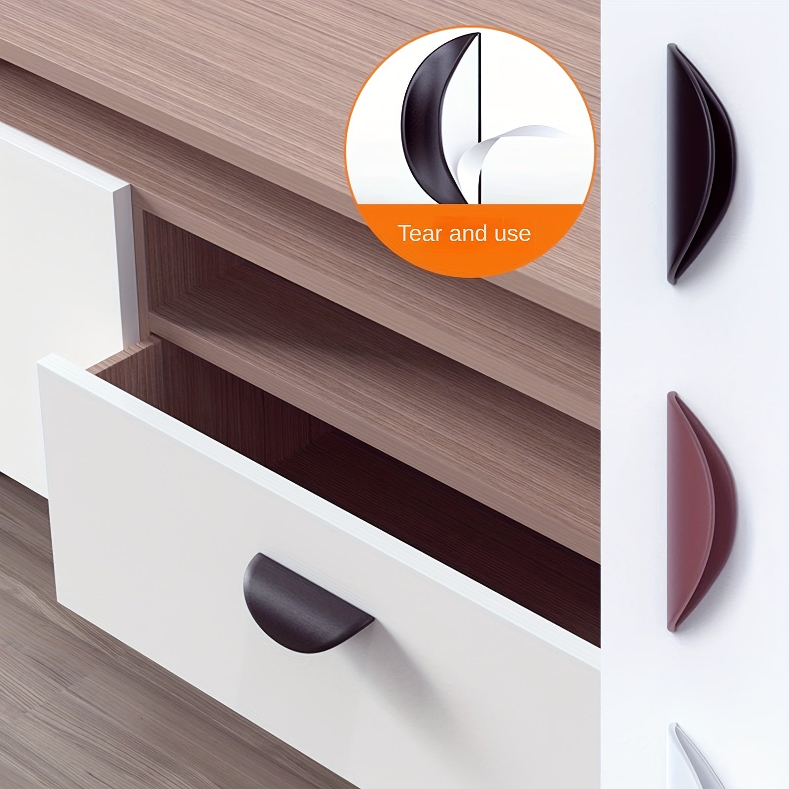 2pcs Plastic Cabinet Handle Drawer Shoe Cabinet Door Handle