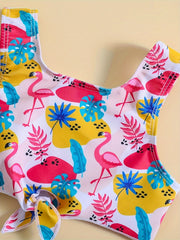 Toddler Girls Flamingo Top Briefs Set Summer Clothes Gift