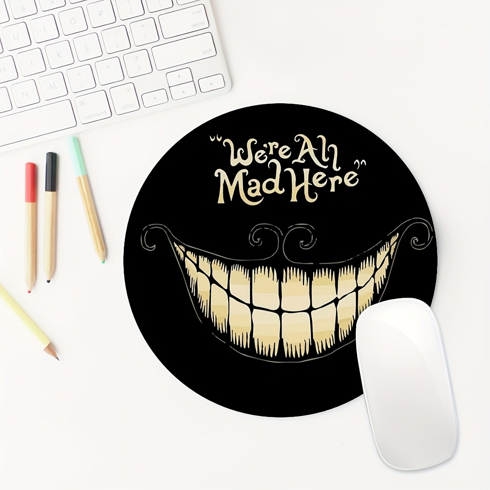 Round Mouse Pad Washable Non Slip Rubber Base Mouse Pad 20cmx20cm