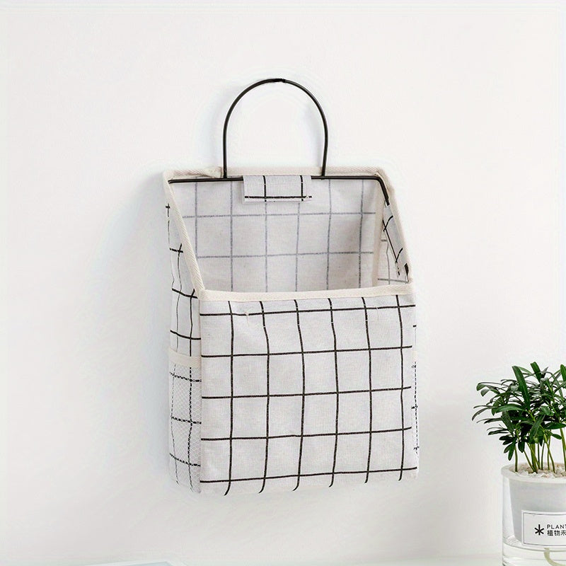 Bedroom Storage Hanging Bag Wall Fabric Desktop Linen Storage Bag