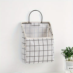 Bedroom Storage Hanging Bag Wall Fabric Desktop Linen Storage Bag