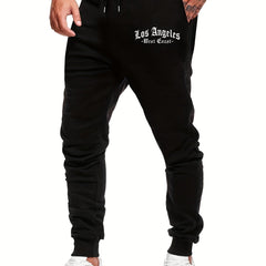 LA West Coast Casual Graphic Drawstring Joggers Men's Sweatpants