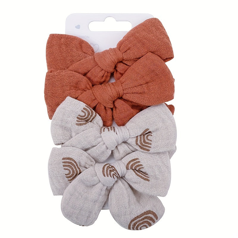 4pcs Bow Hair Clip Cute Headwear for Girls