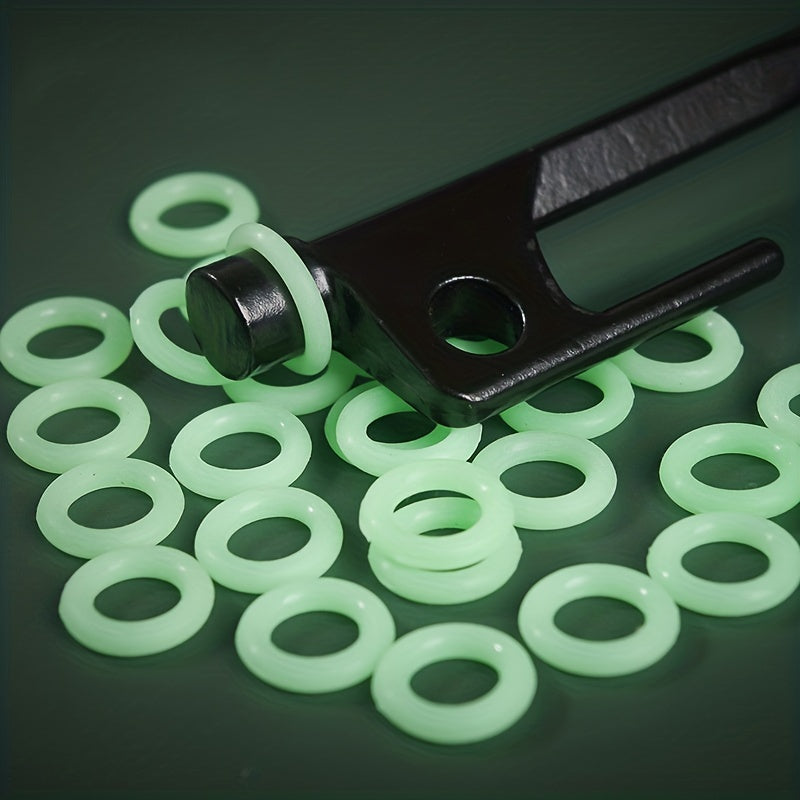 10pcs Green Reflective Polyester Round Shim for Nighttime Visibility