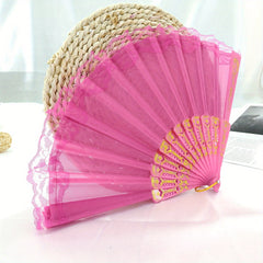 Men's Folding Retro Hand Fan for Dance Performance