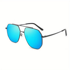 Men's Polarized Sunglasses Stainless Steel Frame Anti Glare