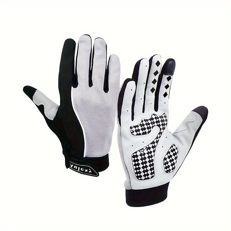 Warm Cycling Gloves Waterproof Windproof Shock-absorbing Non-slip Leather