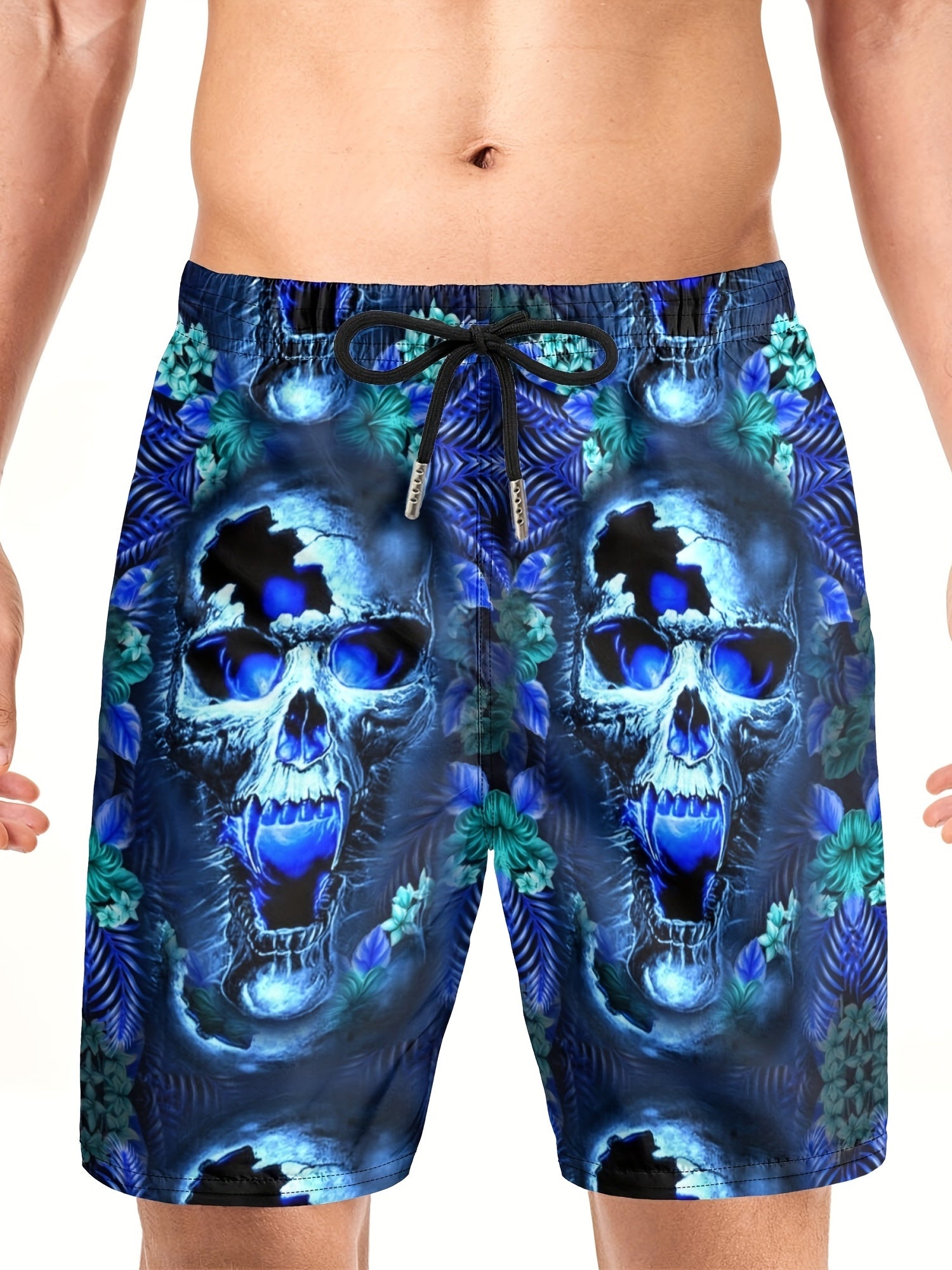 Men's Broken Skulls Shorts with Pockets